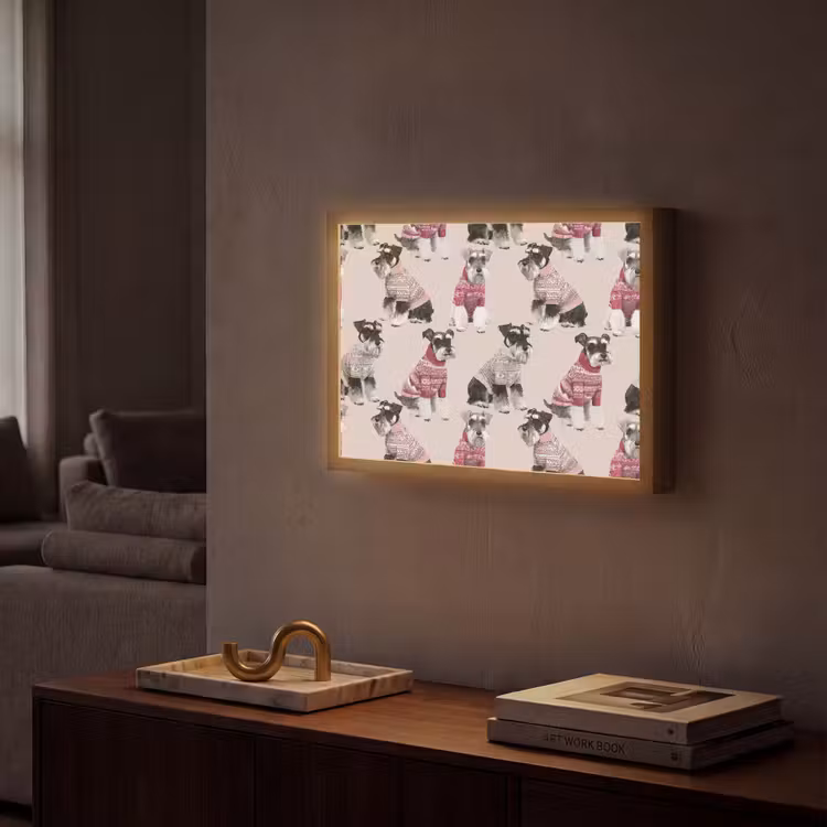 Honden - Truien - Rood Light Box met batterij (Wandlamp) middel 907 -sfeer1