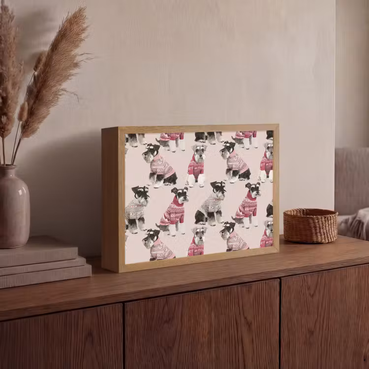 Honden - Truien - Rood Light Box met batterij (Wandlamp) middel 907 -sfeer2