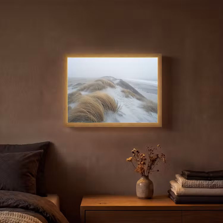 Duinen - Strand - Planten - Natuur Light Box met batterij (Wandlamp) middel -sfeer4