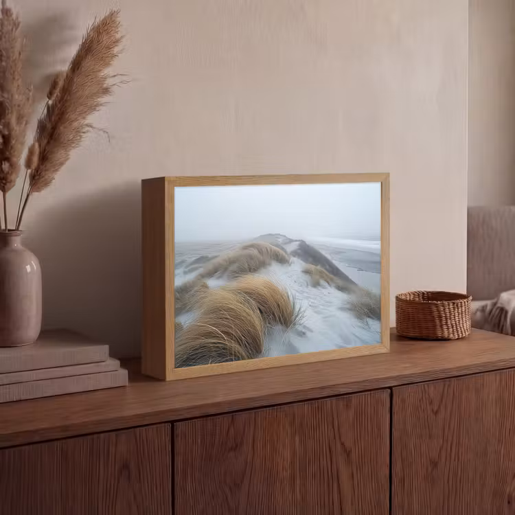 Duinen - Strand - Planten - Natuur Light Box met batterij (Wandlamp) middel -sfeer2