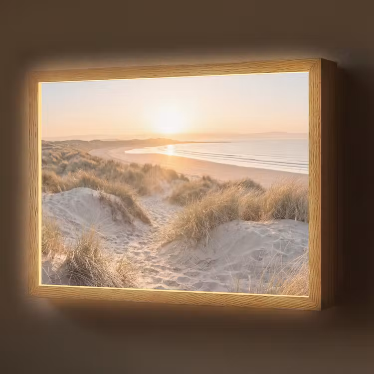 Duinen - Strand - Zee Light Box met batterij (Wandlamp) middel -z3d_website