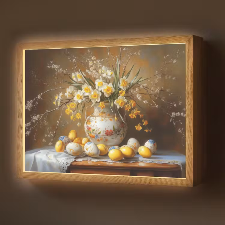 Paaseieren - Stilleven - Vaas Light Box met batterij (Wandlamp) middel -z3d_website