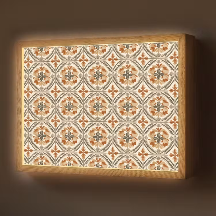 Elegant - Antiek - Kleurrijk Light Box met batterij (Wandlamp) middel 907 -z3d_website