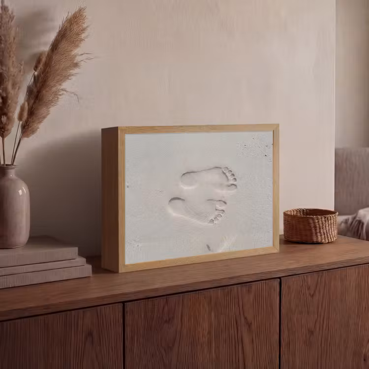 Voeten - Afdrukken - Zand Light Box met batterij (Wandlamp) middel -sfeer2