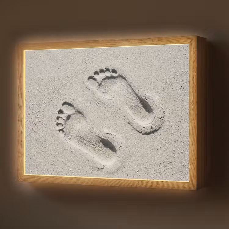 Voeten - Zand - Zee Light Box met batterij (Wandlamp) middel -z3d_website