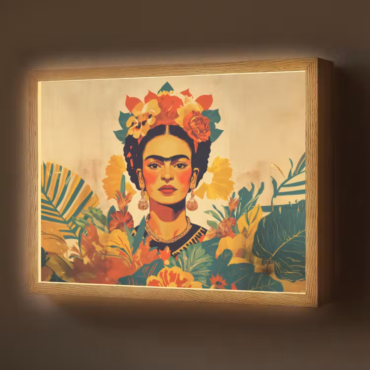 Vrouwelijk - Bloemen - Sieraden Light Box met batterij (Wandlamp) middel -z3d_website