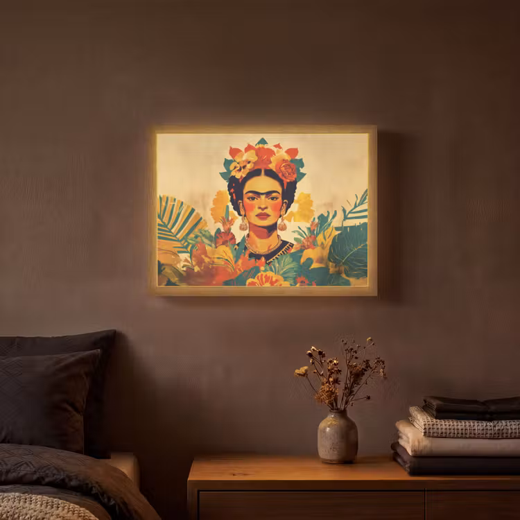 Vrouwelijk - Bloemen - Sieraden Light Box met batterij (Wandlamp) middel -sfeer4