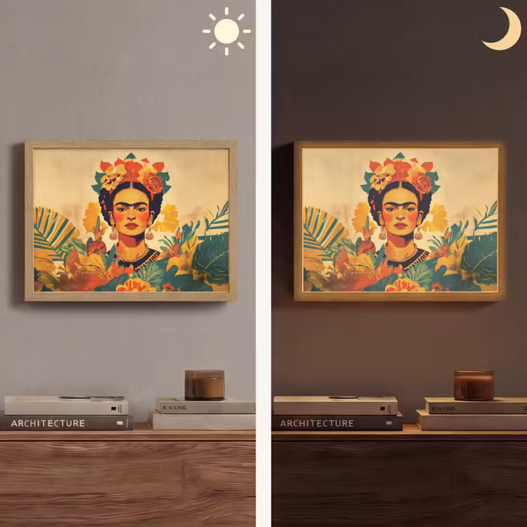 Vrouwelijk - Bloemen - Sieraden Light Box met batterij (Wandlamp) middel -sfeer3