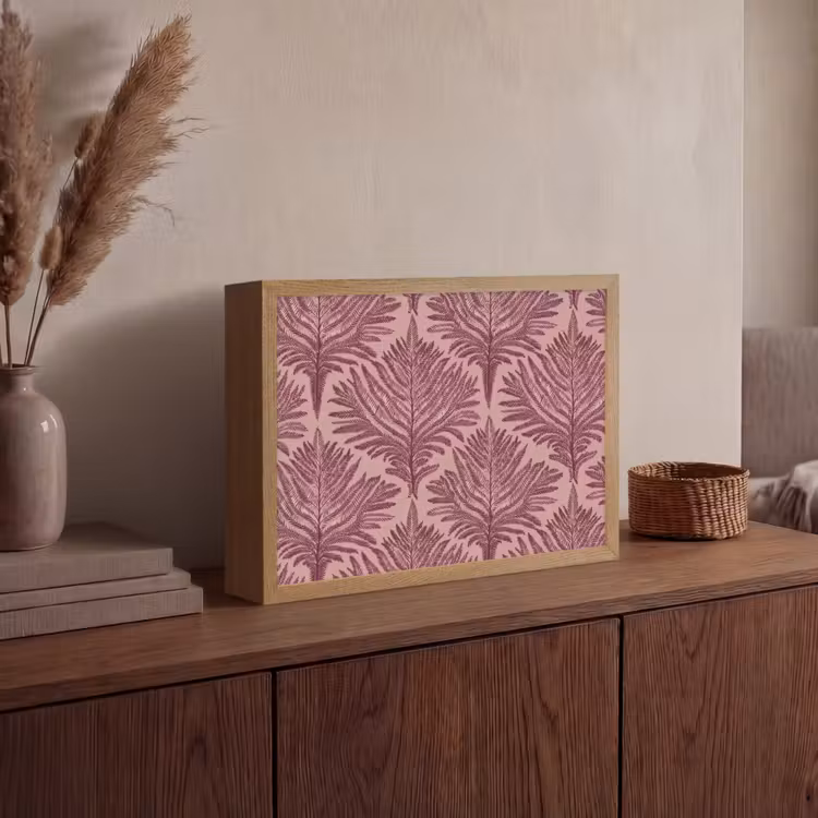 Varen - Patroon - Paars Light Box met batterij (Wandlamp) middel 907 -sfeer2