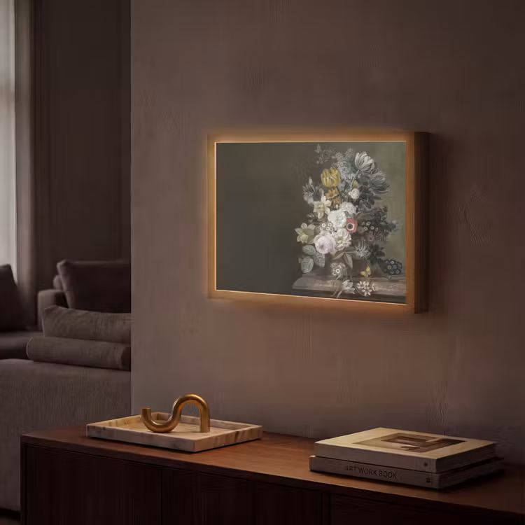 Bloemen - Eelke Jelles Eelkema - Oude meesters Light Box met batterij (Wandlamp) middel -sfeer1