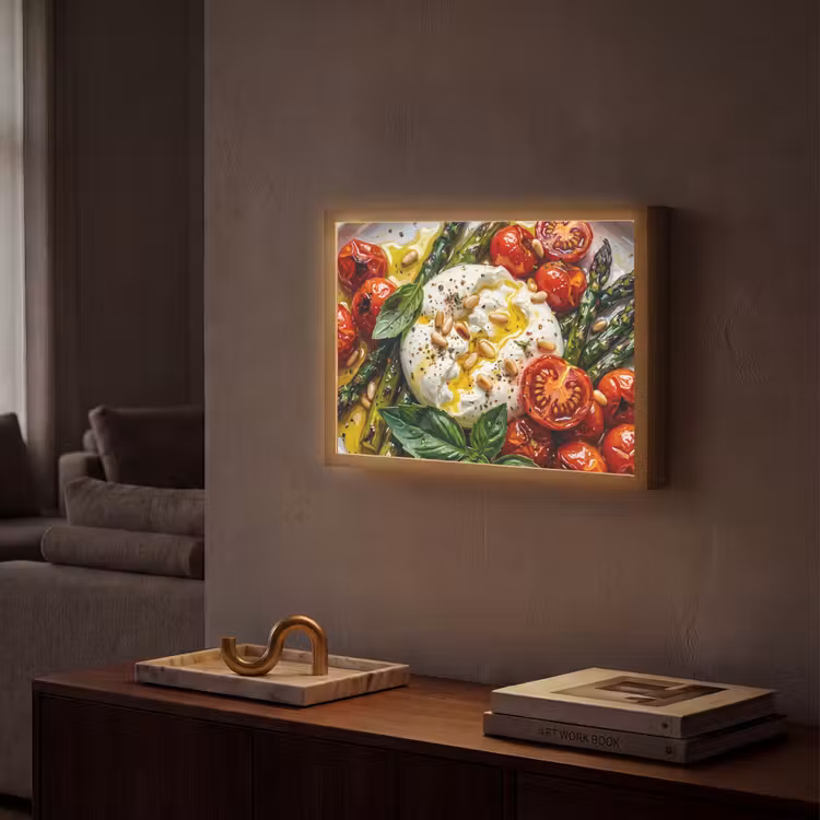 Eten - Groenten - Kaas - Modern - Vers Light Box met batterij (Wandlamp) middel -sfeer1