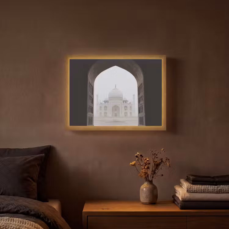 Poort - Symmetrische koepel - Minaretten - Moskee Light Box met batterij (Wandlamp) middel -sfeer4