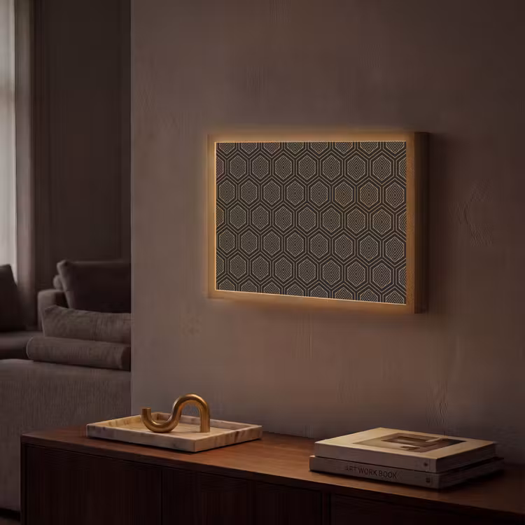 Goud - Zwart - Tunnel Light Box met batterij (Wandlamp) middel 907 -sfeer1