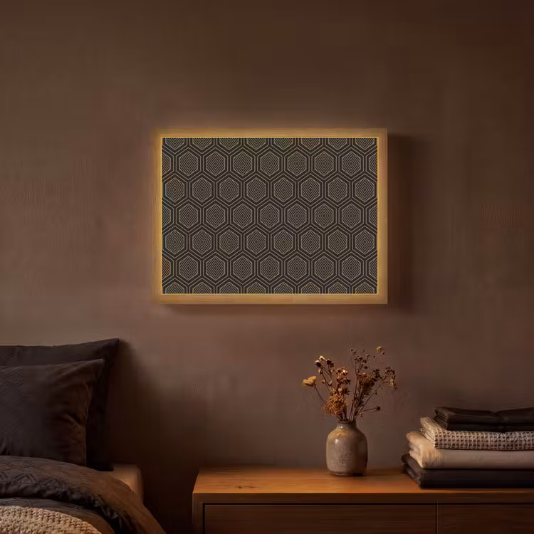 Goud - Zwart - Tunnel Light Box met batterij (Wandlamp) middel 907 -sfeer4