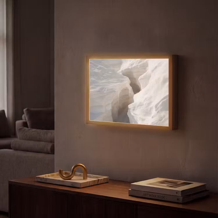 Kloof - Wit - Sneeuw Light Box met batterij (Wandlamp) middel -sfeer1