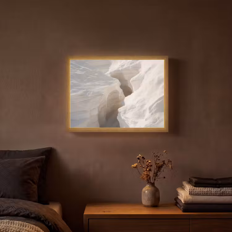Kloof - Wit - Sneeuw Light Box met batterij (Wandlamp) middel -sfeer4