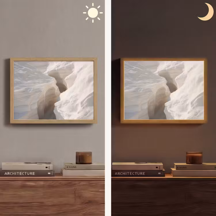 Kloof - Wit - Sneeuw Light Box met batterij (Wandlamp) middel -sfeer3