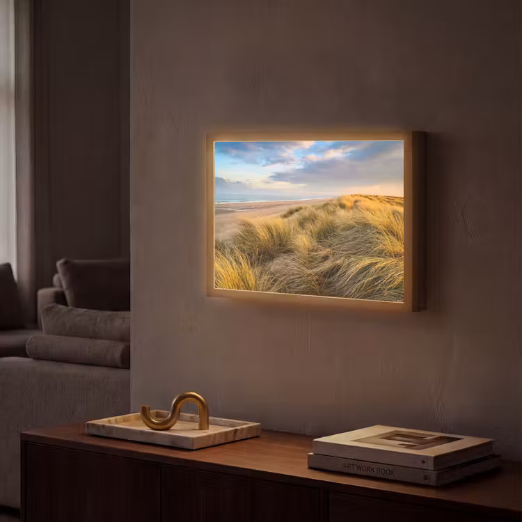 Gras - Duinen - Strand - Zomer Light Box met batterij (Wandlamp) middel -sfeer1
