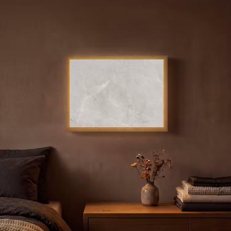 Grijs - Beton - Industrieel Light Box met batterij (Wandlamp) middel -sfeer4