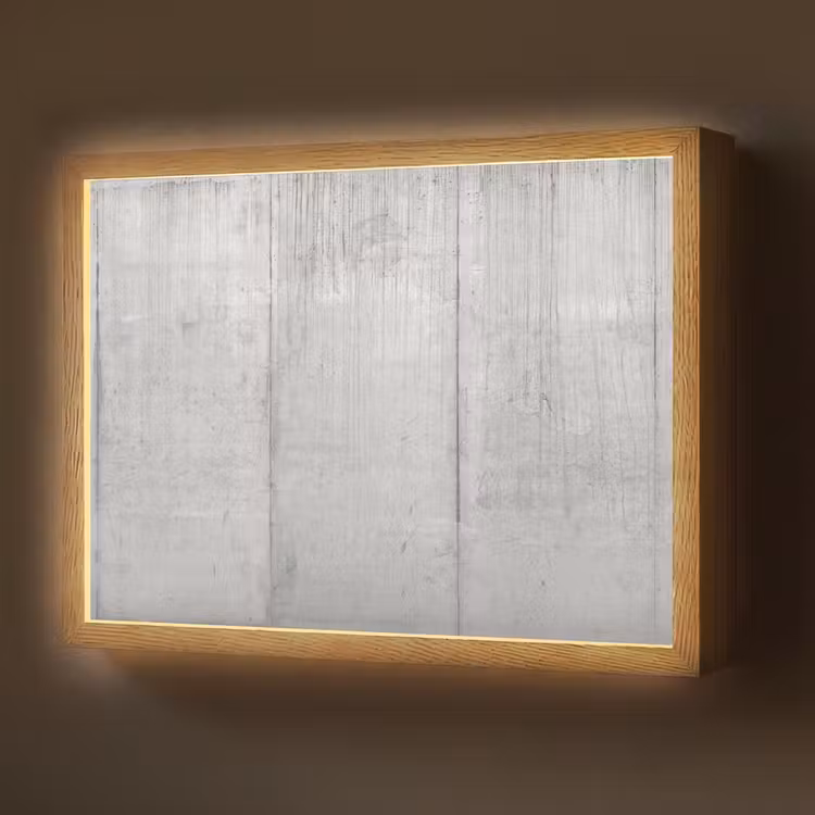 Grijs - Betonlook - Industrieel Light Box met batterij (Wandlamp) middel -z3d_website
