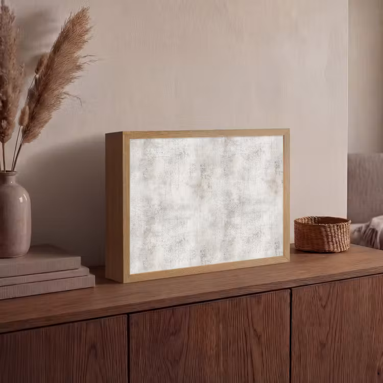 Grijs - Beton - Verweerd Light Box met batterij (Wandlamp) middel 907 -sfeer2