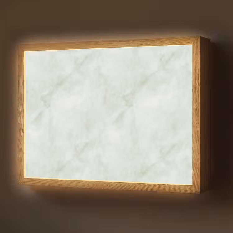 Groen - Marmer - Vloeiende aders Light Box met batterij (Wandlamp) middel 907 -z3d_website