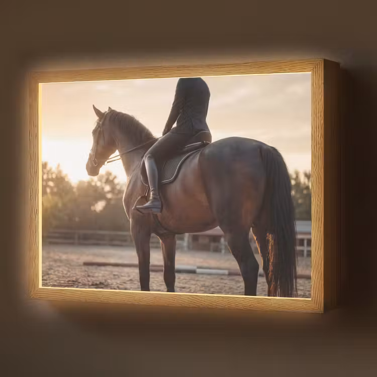 Harmonie - Ruiter - Zon Light Box met batterij (Wandlamp) middel -z3d_website