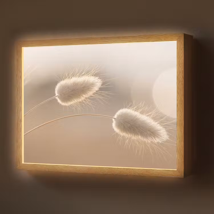 Hazestaartgras - Graanharen - Zonlicht Light Box met batterij (Wandlamp) middel -z3d_website