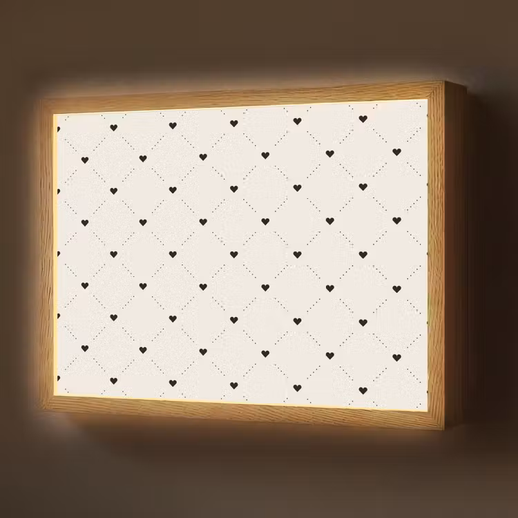 Hart - Dotline - Wit - Zwart Light Box met batterij (Wandlamp) middel 907 -z3d_website