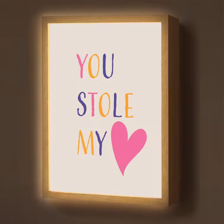 Hart - Valentijn - Tekst Light Box met batterij (Wandlamp) middel -z3d_website