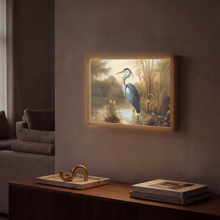 Reiger - Water - Planten Light Box met batterij (Wandlamp) middel -sfeer1