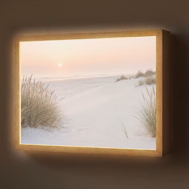 Horizon - Duinlandschap - Zand Light Box met batterij (Wandlamp) middel -z3d_website