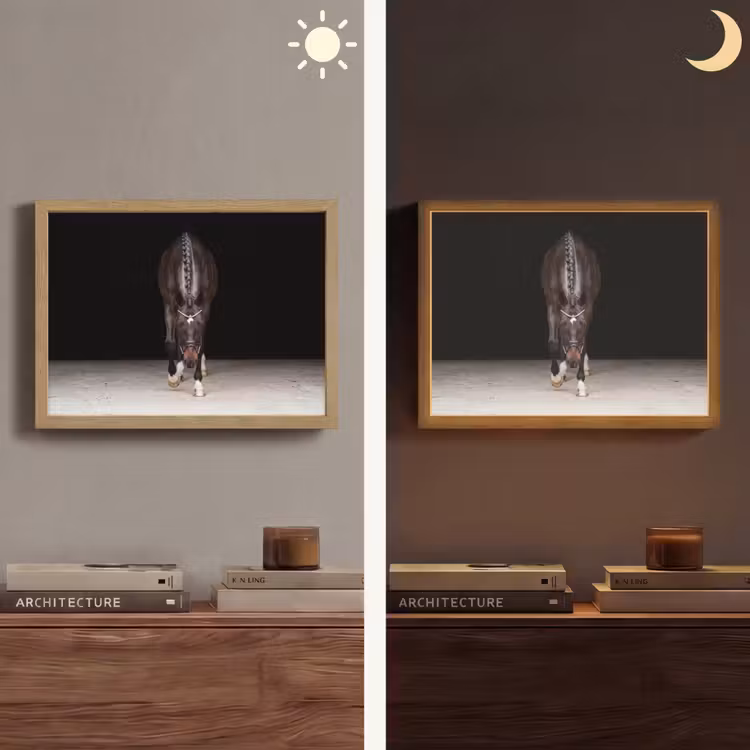 Paard - Modern - Portret Light Box met batterij (Wandlamp) middel -sfeer3