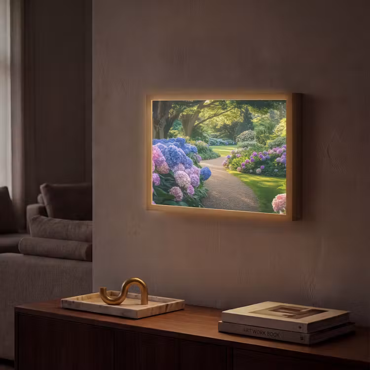 Hortensia- Park - Pad Light Box met batterij (Wandlamp) middel -sfeer1