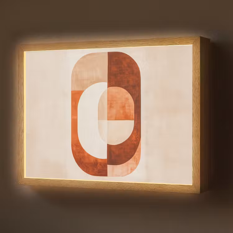 Illustratie - Abstract - Vormen - Rood Light Box met batterij (Wandlamp) middel -z3d_website