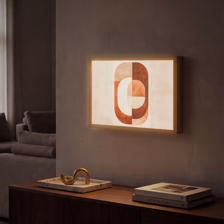 Illustratie - Abstract - Vormen - Rood Light Box met batterij (Wandlamp) middel -sfeer1