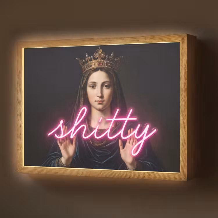 Ironisch - Tekst - Neon Light Box met batterij (Wandlamp) middel -z3d_website