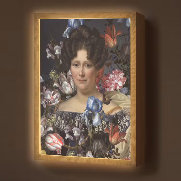 Johanna Henriette Engelen - Dubois Drahonet - Bloemen Light Box met batterij (Wandlamp) middel -z3d_website