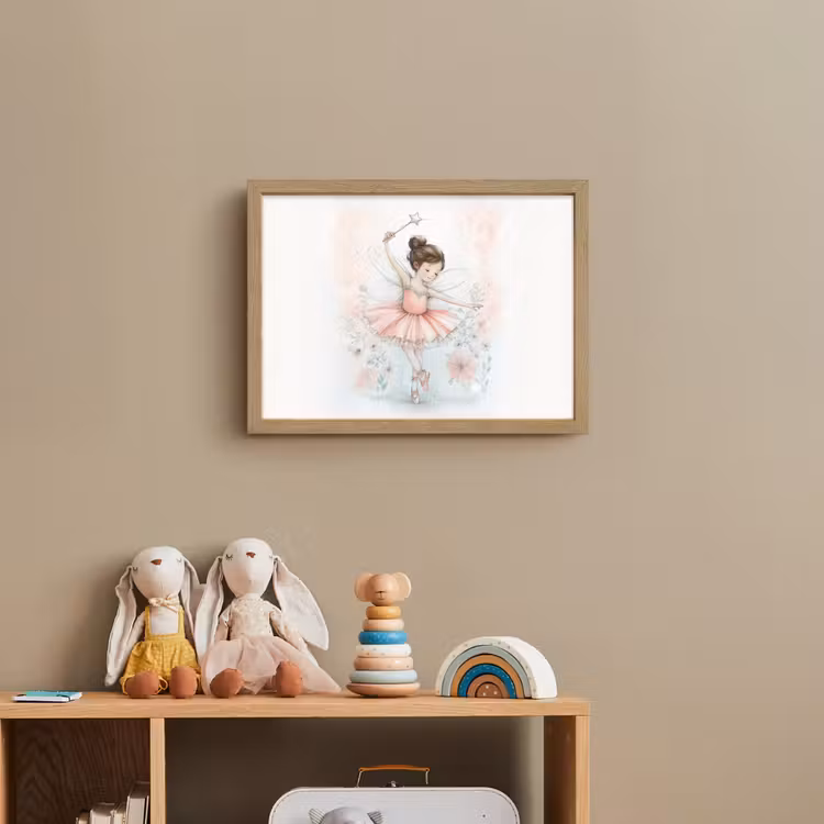 Ballerina - Fee - Roze Light Box met batterij (Wandlamp kind) middel -sfeer2_kind