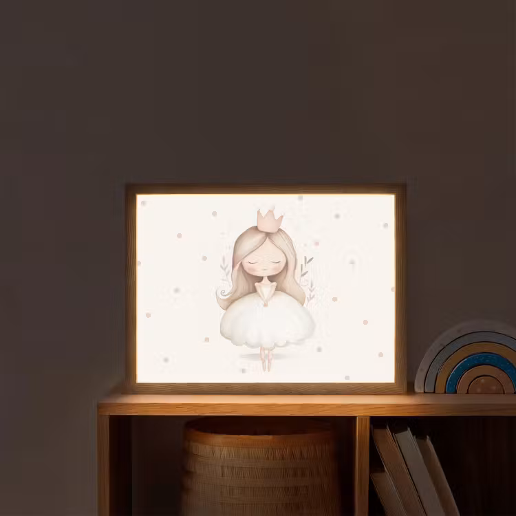 Ballerina - Prinses - Stippen Light Box met batterij (Wandlamp kind) middel -sfeer1_kind