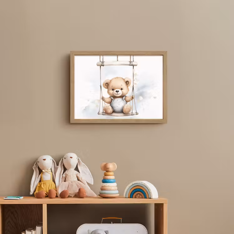 Beer - Baby - Dier - Kinderen Light Box met batterij (Wandlamp kind) middel -sfeer2_kind