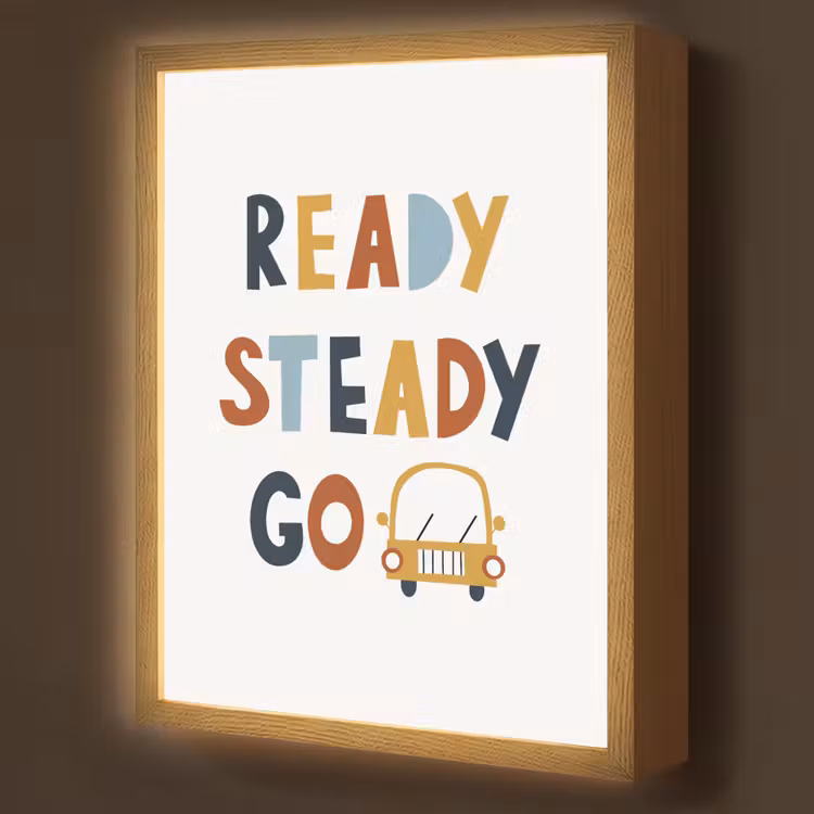 Auto - Quote - Kleuren - Voertuigen Light Box met batterij (Wandlamp kind) middel -z3d_website