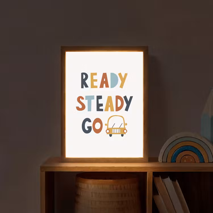 Auto - Quote - Kleuren - Voertuigen Light Box met batterij (Wandlamp kind) middel -sfeer1_kind