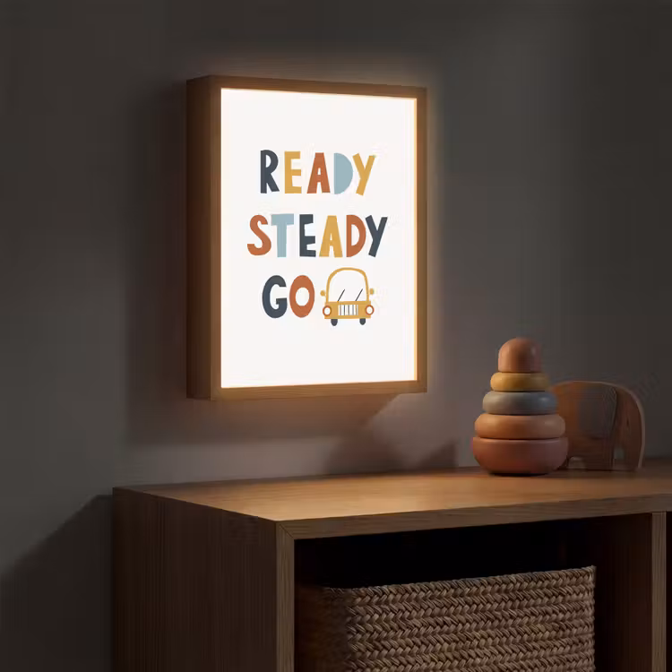 Auto - Quote - Kleuren - Voertuigen Light Box met batterij (Wandlamp kind) middel -sfeer5_kind