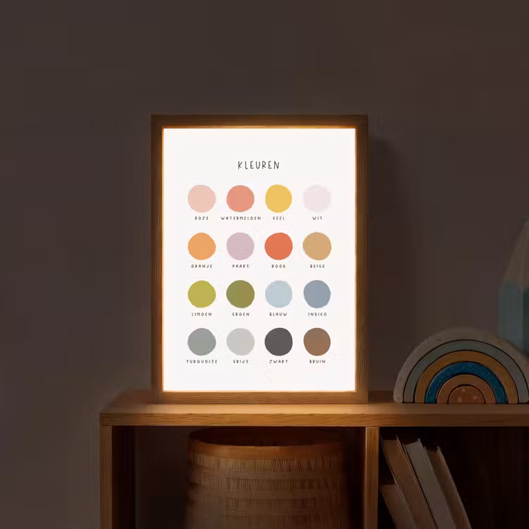 Kleuren - Leren voor kinderen - Educatief Light Box met batterij (Wandlamp kind) middel -sfeer1_kind
