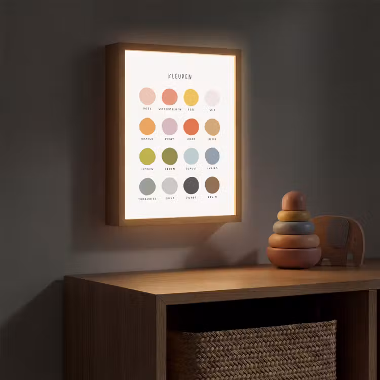 Kleuren - Leren voor kinderen - Educatief Light Box met batterij (Wandlamp kind) middel -sfeer5_kind