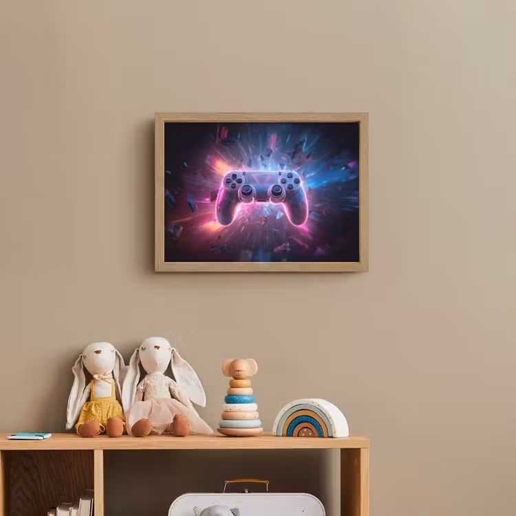 Controller - Neon - Explosie - Abstract Light Box met batterij (Wandlamp kind) middel -sfeer2_kind