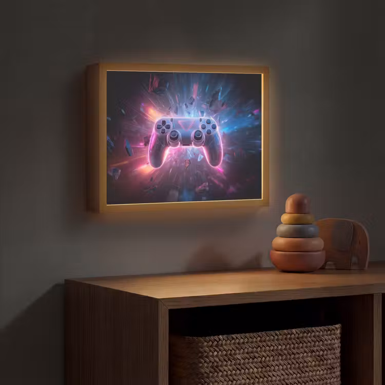 Controller - Neon - Explosie - Abstract Light Box met batterij (Wandlamp kind) middel -sfeer5_kind