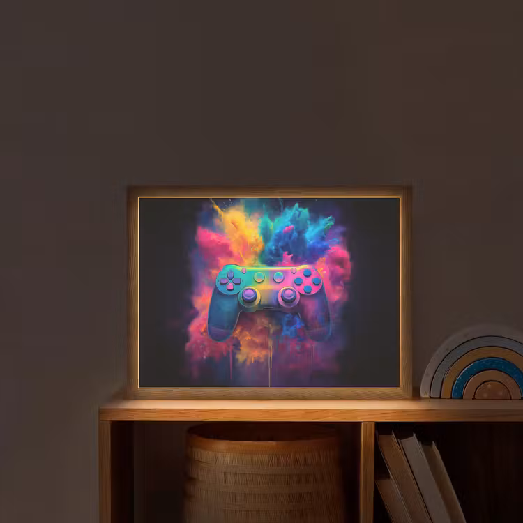 Controller - Neon - Explosie - Kleurrijk Light Box met batterij (Wandlamp kind) middel -sfeer1_kind