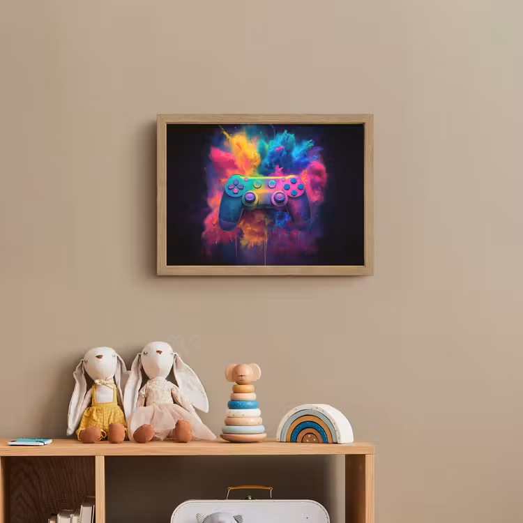 Controller - Neon - Explosie - Kleurrijk Light Box met batterij (Wandlamp kind) middel -sfeer2_kind